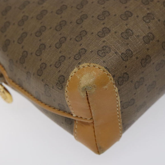 GUCCI Micro GG Supreme Shoulder Bag PVC Beige Gold 007 115 0093 Auth BA2396