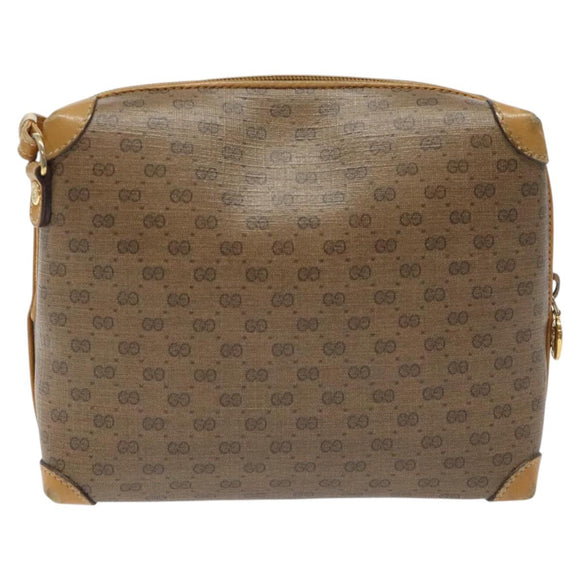 GUCCI Micro GG Supreme Shoulder Bag PVC Beige Gold 007 115 0093 Auth BA2396