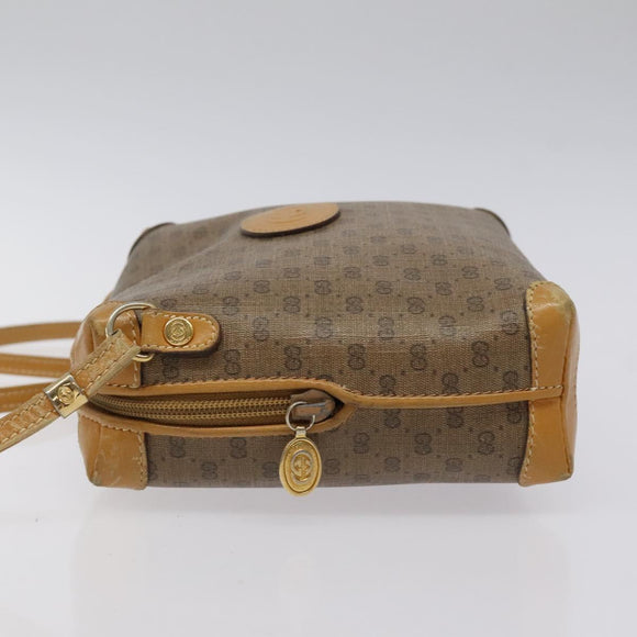 GUCCI Micro GG Supreme Shoulder Bag PVC Beige Gold 007 115 0093 Auth BA2396