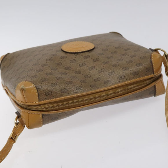 GUCCI Micro GG Supreme Shoulder Bag PVC Beige Gold 007 115 0093 Auth BA2396