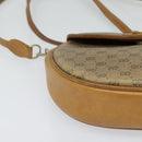 GUCCI Micro GG Supreme Shoulder Bag PVC Beige Gold Auth BA2397-14