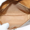 GUCCI Micro GG Supreme Shoulder Bag PVC Beige Gold Auth BA2397-11