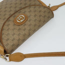 GUCCI Micro GG Supreme Shoulder Bag PVC Beige Gold Auth BA2397-6