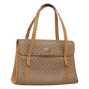 GUCCI Micro GG Supreme Hand Bag PVC Beige Gold 000 46 4857 Auth BA2398-1