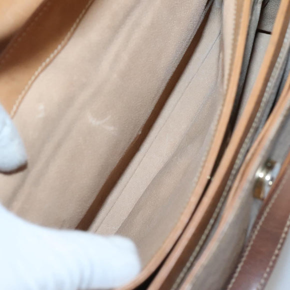 GUCCI Micro GG Supreme Hand Bag PVC Beige Gold 000 46 4857 Auth BA2398