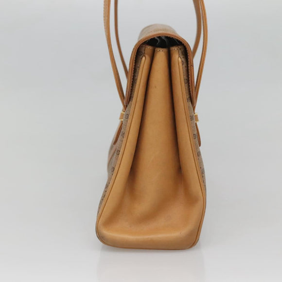 GUCCI Micro GG Supreme Hand Bag PVC Beige Gold 000 46 4857 Auth BA2398