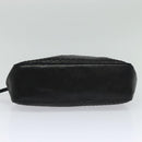 BALLY Chain Shoulder Bag Leather Black Auth BA240-5