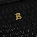 BALLY Chain Shoulder Bag Leather Black Auth BA240-15