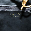 BALLY Chain Shoulder Bag Leather Black Auth BA240-16
