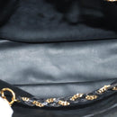 BALLY Chain Shoulder Bag Leather Black Auth BA240-11