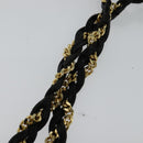 BALLY Chain Shoulder Bag Leather Black Auth BA240-9