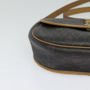 Christian Dior Honeycomb Canvas Shoulder Bag PVC Leather Black Auth BA2400-14