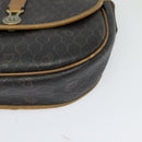 Christian Dior Honeycomb Canvas Shoulder Bag PVC Leather Black Auth BA2400-9