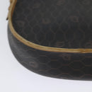 Christian Dior Honeycomb Canvas Shoulder Bag PVC Leather Black Auth BA2400-15