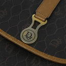 Christian Dior Honeycomb Canvas Shoulder Bag PVC Leather Black Auth BA2400-17