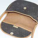 Christian Dior Honeycomb Canvas Shoulder Bag PVC Leather Black Auth BA2400-10