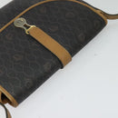 Christian Dior Honeycomb Canvas Shoulder Bag PVC Leather Black Auth BA2400-6