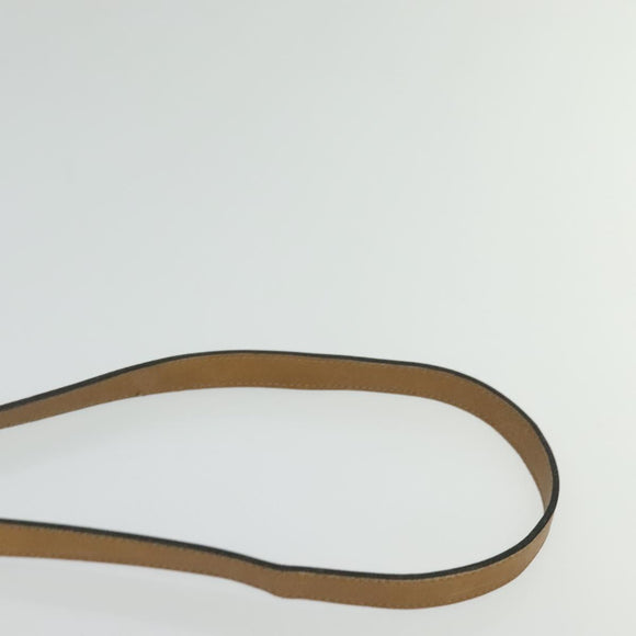 Christian Dior Honeycomb Canvas Shoulder Bag PVC Leather Black Auth BA2400