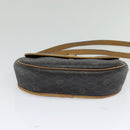Christian Dior Honeycomb Canvas Shoulder Bag PVC Leather Black Auth BA2400-5