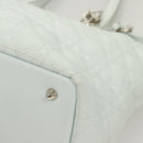 Christian Dior Canage Tote Bag Coated Canvas Light Blue Auth BA2401-14
