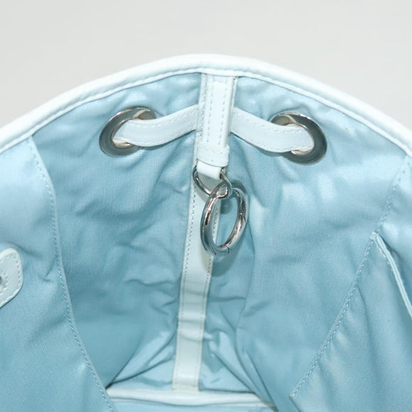 Christian Dior Canage Tote Bag Coated Canvas Light Blue Auth BA2401