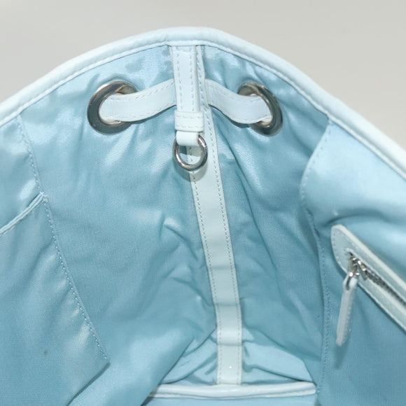 Christian Dior Canage Tote Bag Coated Canvas Light Blue Auth BA2401