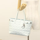 Christian Dior Canage Tote Bag Coated Canvas Light Blue Auth BA2401-22