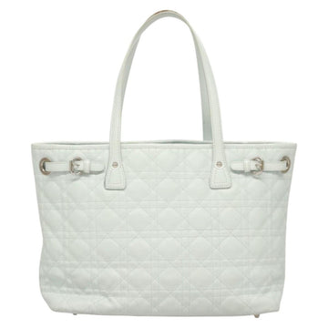 Christian Dior Canage Tote Bag Coated Canvas Light Blue Auth BA2401 - 0