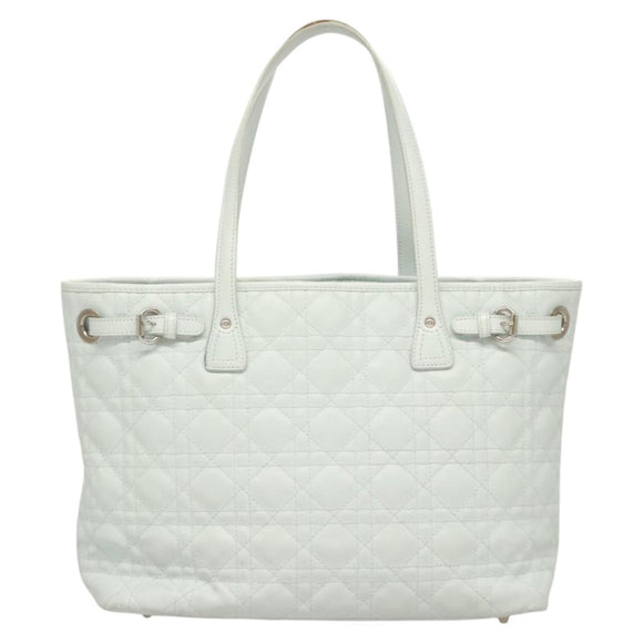 Christian Dior Canage Tote Bag Coated Canvas Light Blue Auth BA2401