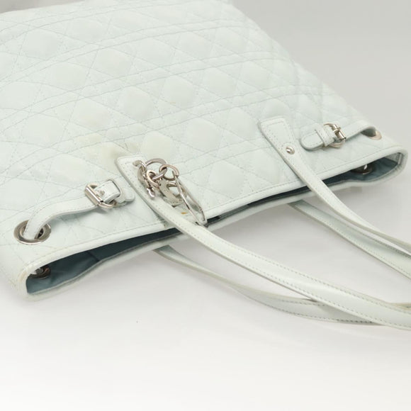 Christian Dior Canage Tote Bag Coated Canvas Light Blue Auth BA2401