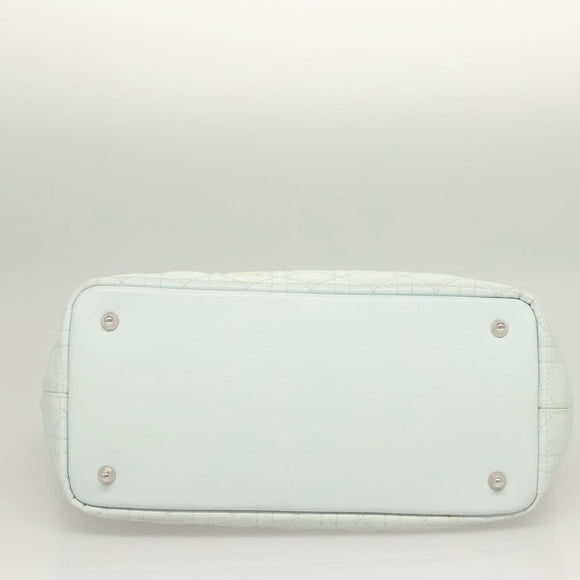 Christian Dior Canage Tote Bag Coated Canvas Light Blue Auth BA2401