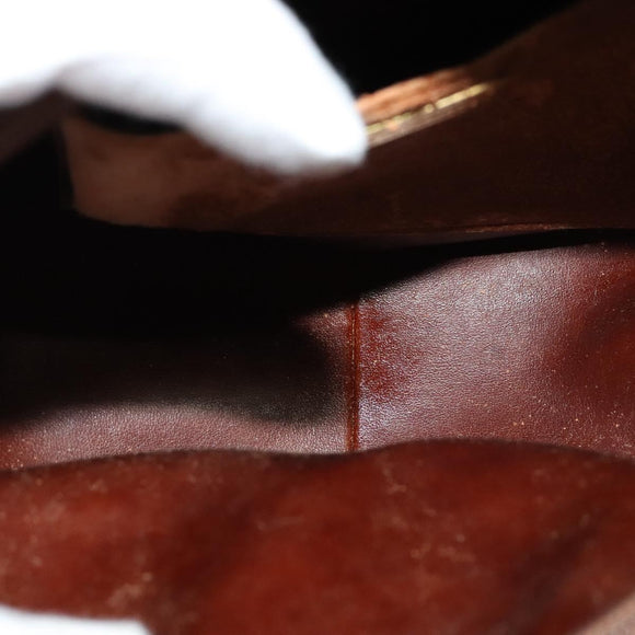 Burberrys Nova Check Chain Shoulder Bag PVC Leather Brown Beige Auth BA241