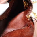 Burberrys Nova Check Chain Shoulder Bag PVC Leather Brown Beige Auth BA241-18