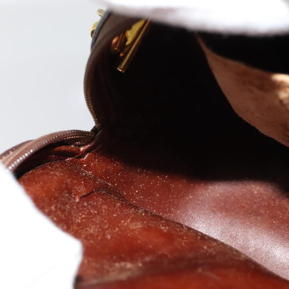 Burberrys Nova Check Chain Shoulder Bag PVC Leather Brown Beige Auth BA241