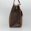 CELINE Macadam Canvas Shoulder Bag PVC Leather Brown Gold Auth BA2411-3