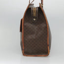 CELINE Macadam Canvas Shoulder Bag PVC Leather Brown Gold Auth BA2411-4