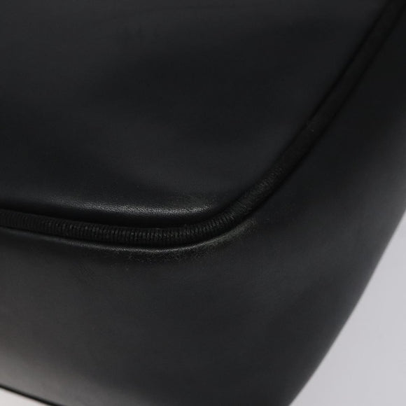 Salvatore Ferragamo Shoulder Bag Leather Black Gold Auth BA2412