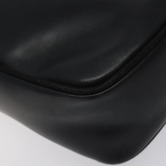 Salvatore Ferragamo Shoulder Bag Leather Black Gold Auth BA2412