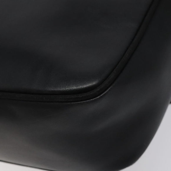 Salvatore Ferragamo Shoulder Bag Leather Black Gold Auth BA2412