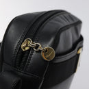 Salvatore Ferragamo Shoulder Bag Leather Black Gold Auth BA2412-17