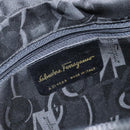 Salvatore Ferragamo Shoulder Bag Leather Black Gold Auth BA2412-12