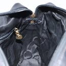 Salvatore Ferragamo Shoulder Bag Leather Black Gold Auth BA2412-20