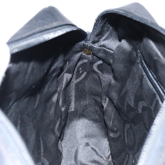 Salvatore Ferragamo Shoulder Bag Leather Black Gold Auth BA2412