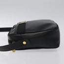 Salvatore Ferragamo Shoulder Bag Leather Black Gold Auth BA2412-4