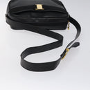 Salvatore Ferragamo Shoulder Bag Leather Black Gold Auth BA2412-7