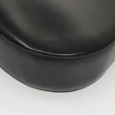 Salvatore Ferragamo Gancini Shoulder Bag Leather Black Silver Auth BA2413-14