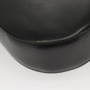 Salvatore Ferragamo Gancini Shoulder Bag Leather Black Silver Auth BA2413-15