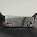 Salvatore Ferragamo Gancini Shoulder Bag Leather Black Silver Auth BA2413-10