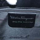 Salvatore Ferragamo Gancini Shoulder Bag Leather Black Silver Auth BA2413-12