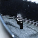 Salvatore Ferragamo Gancini Shoulder Bag Leather Black Silver Auth BA2413-19